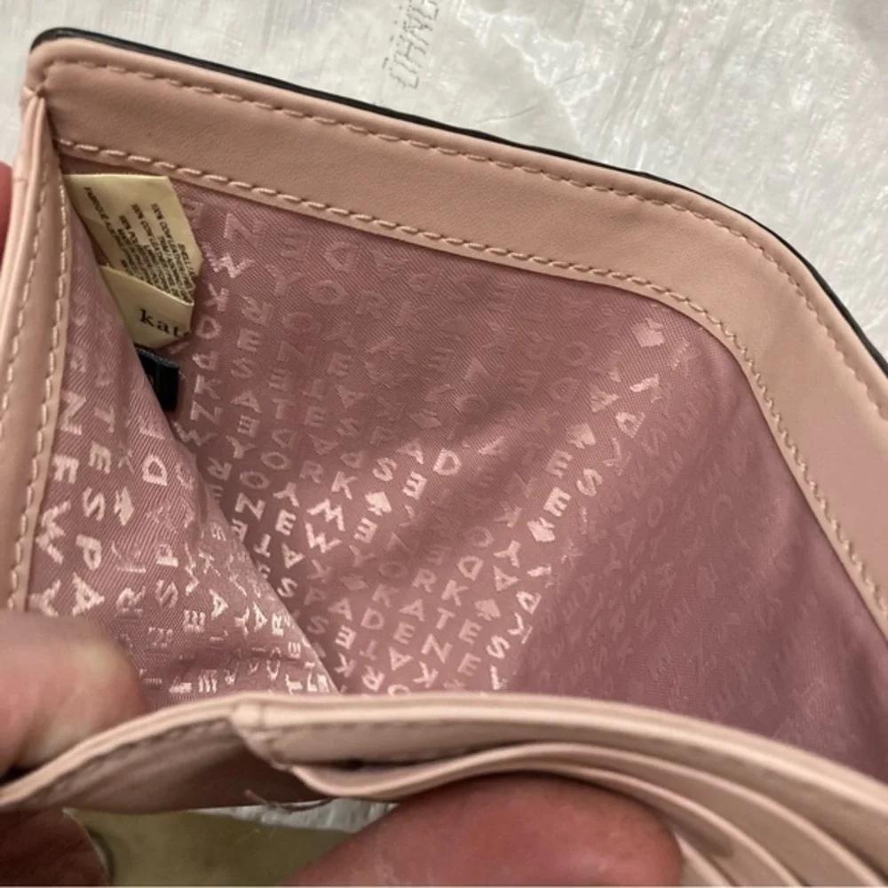 Kate spade pink black colorblock wallet